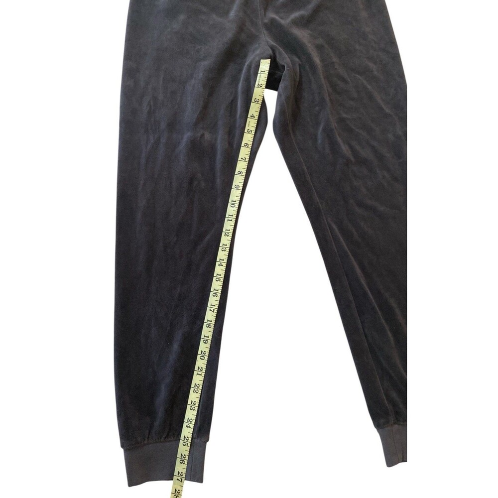 Juicy Couture Women’s Velour Tracksuit Set Black Hoodie Pants Size L Vintage - Picture 13 of 16
